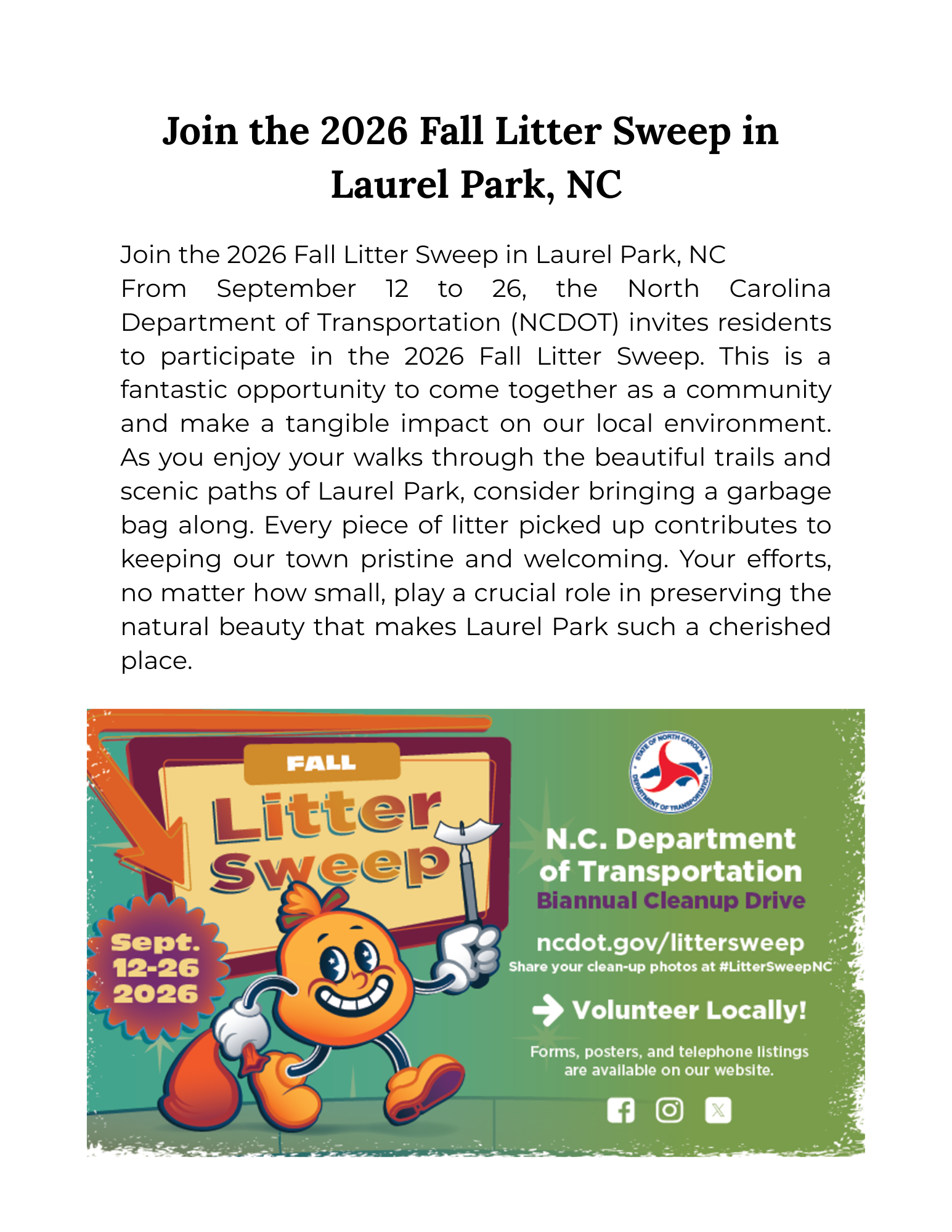 2026 Fall Litter Sweep